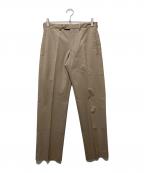 PRADAプラダ）の古着「センタープレスパンツ」｜ベージュ