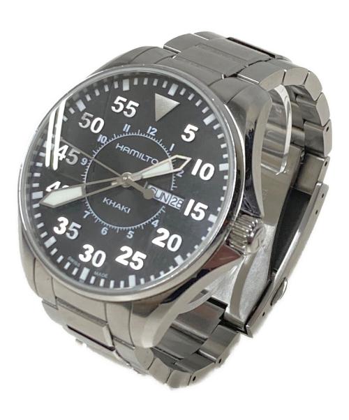 HAMILTON（ハミルトン）HAMILTON (ハミルトン) Khaki Aviation Khaki Pilot ブラックの古着・服飾アイテム