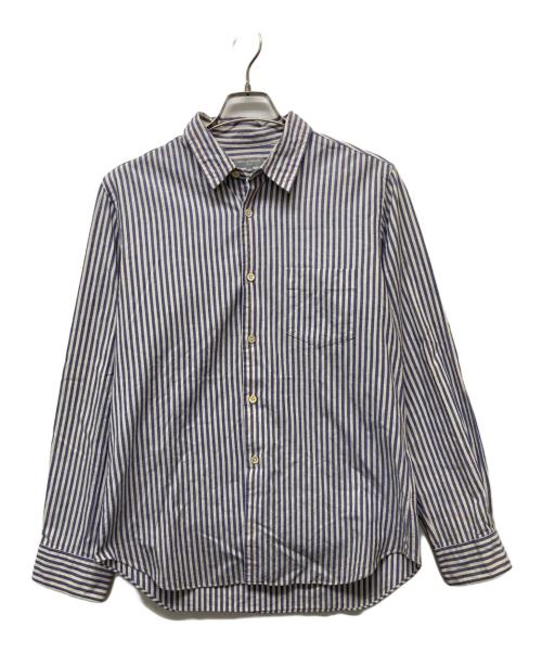 COMME des GARCONS HOMME（コムデギャルソン オム）COMME des GARCONS HOMME (コムデギャルソン オム) カラーステッチストライプシャツ ブルー サイズ:Ｍの古着・服飾アイテム