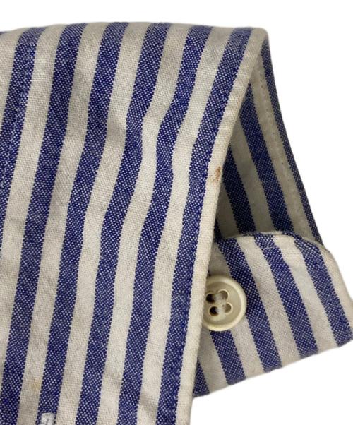 COMME des GARCONS HOMME（コムデギャルソン オム）COMME des GARCONS HOMME (コムデギャルソン オム) カラーステッチストライプシャツ ブルー サイズ:Ｍの古着・服飾アイテム