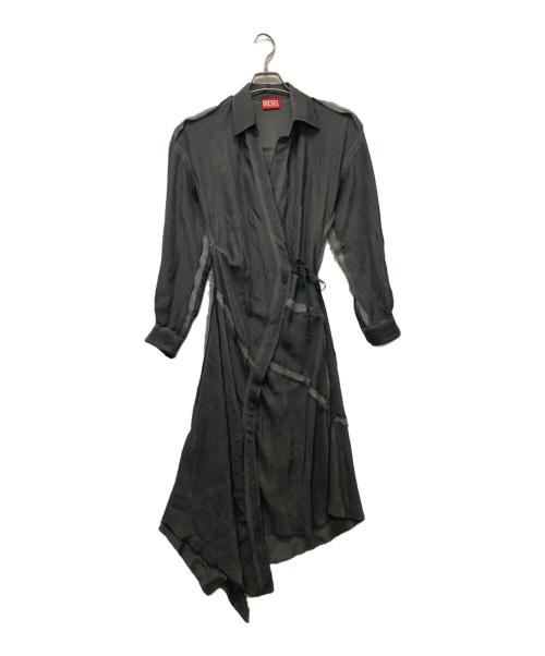 DIESEL（ディーゼル）DIESEL (ディーゼル) アシンメトリーワンピース グレー サイズ:36の古着・服飾アイテム