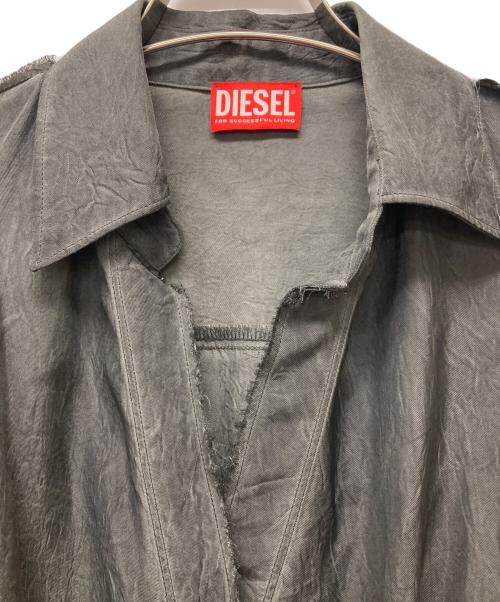 DIESEL（ディーゼル）DIESEL (ディーゼル) アシンメトリーワンピース グレー サイズ:36の古着・服飾アイテム