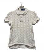 POLO RALPH LAURENポロ・ラルフローレン）の古着「ケーブルニットポロシャツ」｜ホワイト