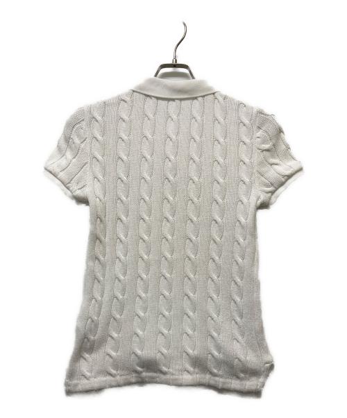 POLO RALPH LAUREN（ポロ・ラルフローレン）POLO RALPH LAUREN (ポロ・ラルフローレン) ケーブルニットポロシャツ ホワイト サイズ:Mの古着・服飾アイテム