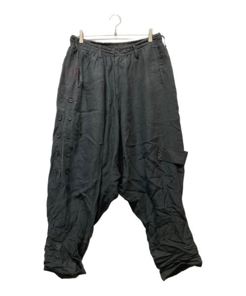 Yohji Yamamoto pour homme（ヨウジヤマモト プールオム）Yohji Yamamoto pour homme (ヨウジヤマモト プールオム) アシンメトリーサルエルパンツ ブラック サイズ:3の古着・服飾アイテム