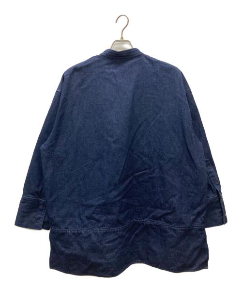 CITYSHOP（シティショップ）CITYSHOP (シティショップ) BAND COLLAR POCKET シャツ インディゴ サイズ:freeの古着・服飾アイテム