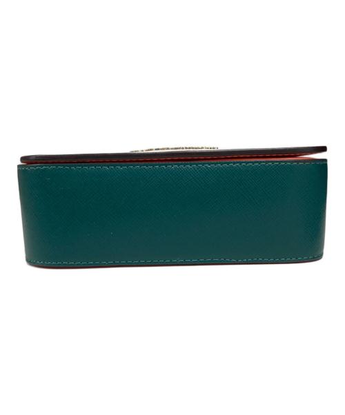 Kate Spade（ケイトスペード）Kate Spade (ケイトスペード) ステイシー スクエア クロスボディ オレンジ×グリーンの古着・服飾アイテム