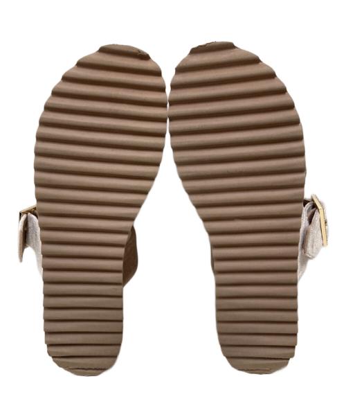 UNITED ARROWS（ユナイテッドアローズ）UNITED ARROWS (ユナイテッドアローズ) ビジュー ミュール ベージュ サイズ:38の古着・服飾アイテム