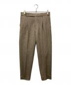 SOVEREIGN×NUMBER Mソブリン×ナンバーエム）の古着「ウールタックパンツ」｜ベージュ