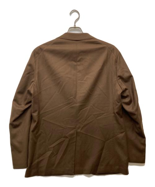 SOVEREIGN（ソブリン）SOVEREIGN (ソブリン) ソリッド フランネル ２Bテーラードジャケット ブラウン サイズ:Lの古着・服飾アイテム
