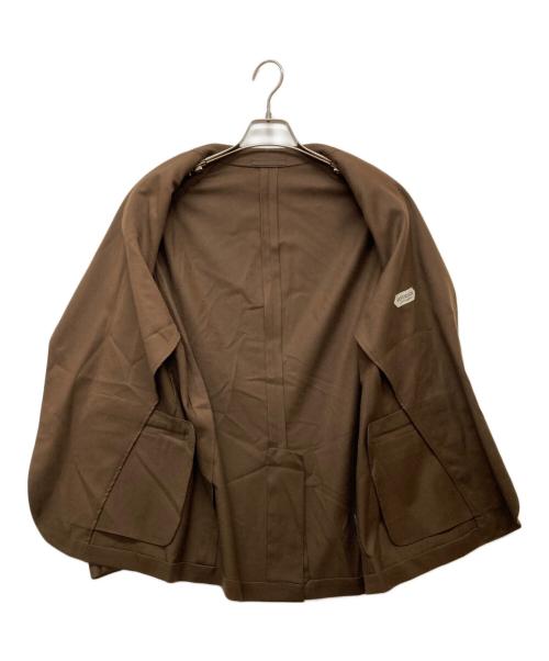 SOVEREIGN（ソブリン）SOVEREIGN (ソブリン) ソリッド フランネル ２Bテーラードジャケット ブラウン サイズ:Lの古着・服飾アイテム