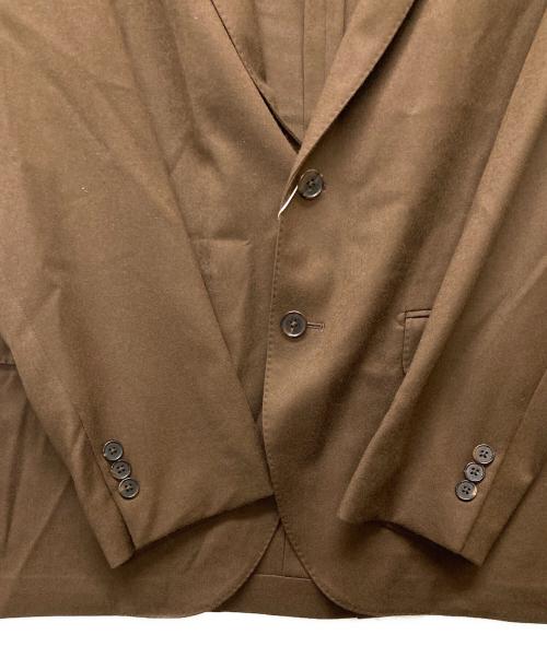 SOVEREIGN（ソブリン）SOVEREIGN (ソブリン) ソリッド フランネル ２Bテーラードジャケット ブラウン サイズ:Lの古着・服飾アイテム