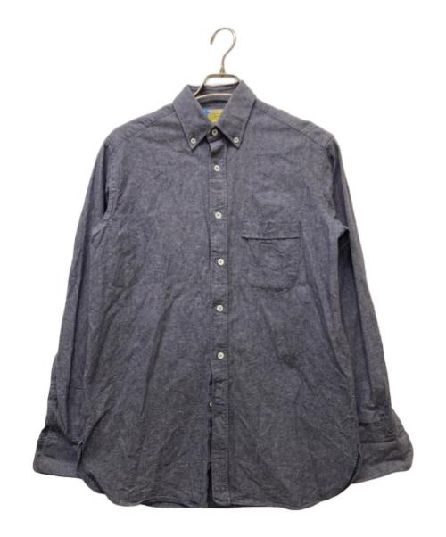 LOEWE（ロエベ）LOEWE (ロエベ) コットンリネンブレンドボタンダウンシャツ グレー サイズ:Sの古着・服飾アイテム