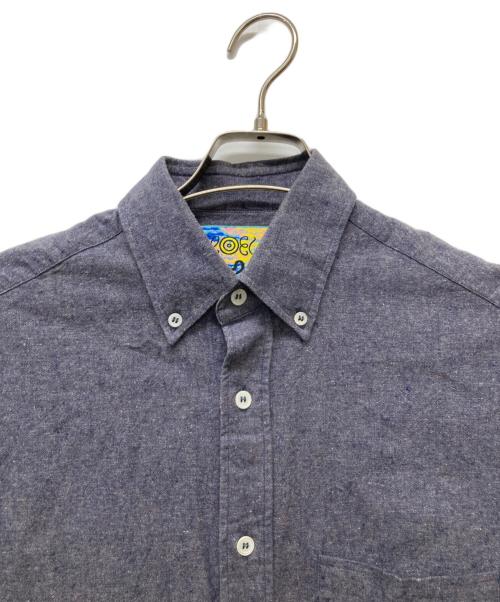 LOEWE（ロエベ）LOEWE (ロエベ) コットンリネンブレンドボタンダウンシャツ グレー サイズ:Sの古着・服飾アイテム