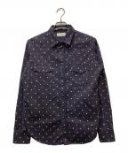 Saint Laurent Parisサンローランパリ）の古着「Distressed Classic Western Shirt」｜ネイビー