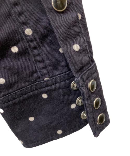 Saint Laurent Paris（サンローランパリ）Saint Laurent Paris (サンローランパリ) Distressed Classic Western Shirt ネイビー サイズ:Lの古着・服飾アイテム