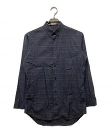 DIOR HOMME（ディオール オム）の古着「L/Sチェックシャツ」｜ブラック