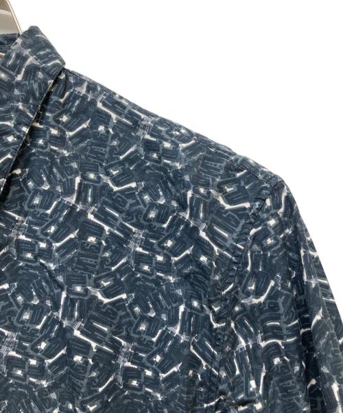 DIOR HOMME（ディオール オム）Dior Homme (ディオール オム) 総柄シャツ ネイビー サイズ:39の古着・服飾アイテム