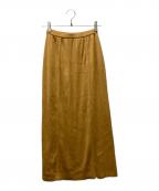 AURALEEオーラリー）の古着「HIGH GAUGE RIB KNIT SKIRT」｜イエロー