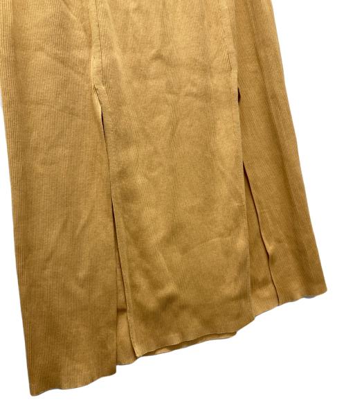 AURALEE（オーラリー）AURALEE (オーラリー) HIGH GAUGE RIB KNIT SKIRT イエロー サイズ:1の古着・服飾アイテム