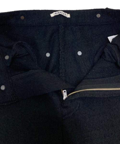AURALEE（オーラリー）AURALEE (オーラリー) WOOL FINE SPINNING HEAVY KNIT 5P PANTS ブラックの古着・服飾アイテム
