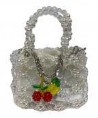 FRAY IDフレイ アイディー）の古着「フルーツチャーム付きビーズバッグ」｜ホワイト