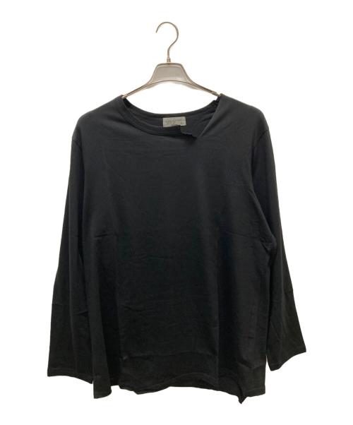 Yohji Yamamoto pour homme（ヨウジヤマモト プールオム）Yohji Yamamoto pour homme (ヨウジヤマモト プールオム) ネック裁断ロングスリーブカットソー ブラック サイズ:3の古着・服飾アイテム