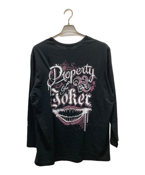 Yohji Yamamoto pour homme（ヨウジヤマモト プールオム）Yohji Yamamoto pour homme (ヨウジヤマモト プールオム) SUICIDE SQUAD (スーサイド・スクワット) ESTNATION JOKER LONG SLEEVE TEE ブラック サイズ:不明の古着・服飾アイテム