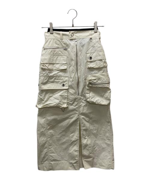 MAISON SPECIAL（メゾンスペシャル）MAISON SPECIAL (メゾンスペシャル) カーゴスカート ホワイト サイズ:36の古着・服飾アイテム