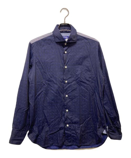 COMME des GARCONS JUNYA WATANABE MAN（コム デ ギャルソン ジュンヤ ワタナベ マン）COMME des GARCONS JUNYA WATANABE MAN (コム デ ギャルソン ジュンヤ ワタナベ マン) ドット柄シャツ ブルー サイズ:Mの古着・服飾アイテム