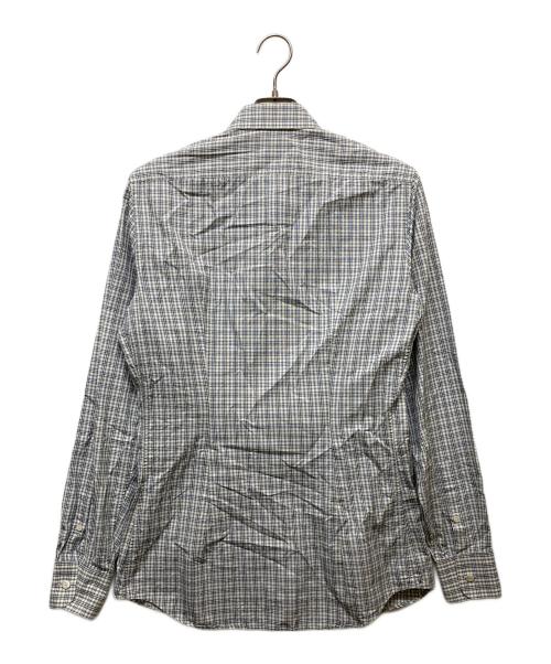 PRADA（プラダ）PRADA (プラダ) チェックシャツ ブルー サイズ:39の古着・服飾アイテム