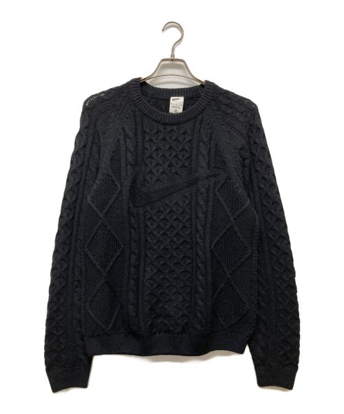 NIKE（ナイキ）NIKE (ナイキ) AS M NL CABLE KNIT SWEATER LS ブラック サイズ:Mの古着・服飾アイテム