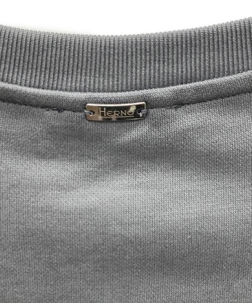 HERNO（ヘルノ）HERNO (ヘルノ) ジャージー ニット エフェクト Tシャツ グレー サイズ:54の古着・服飾アイテム