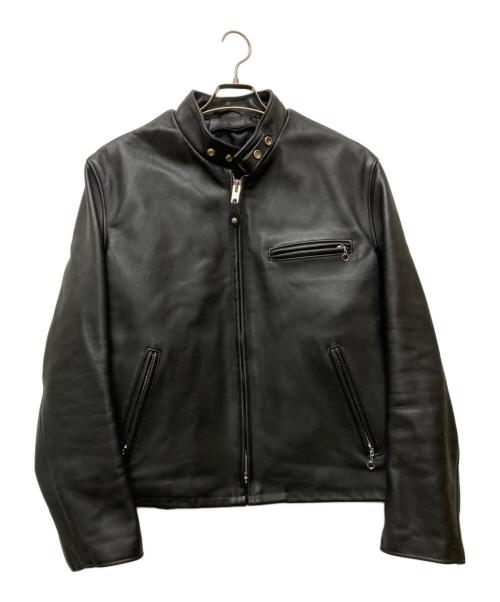 Schott（ショット）Schott (ショット) シングルライダースジャケット ブラック サイズ:44の古着・服飾アイテム