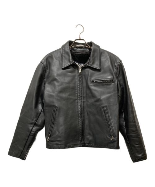 Schott（ショット）Schott (ショット) ボアライナー付シングルライダースジャケット ブラック サイズ:44の古着・服飾アイテム