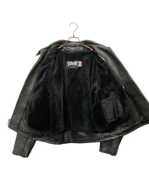 Schott（ショット）Schott (ショット) ボアライナー付シングルライダースジャケット ブラック サイズ:44の古着・服飾アイテム