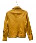 HARUF (ハルフ) ディアスキンシングルライダースジャケット イエロー サイズ:Ｌ：13000円