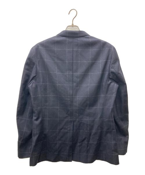 Paul Smith COLLECTION（ポールスミス コレクション）Paul Smith COLLECTION (ポールスミス コレクション) 薔薇ウィンドペンウール2Bジャケット ネイビー サイズ:ＸＬの古着・服飾アイテム