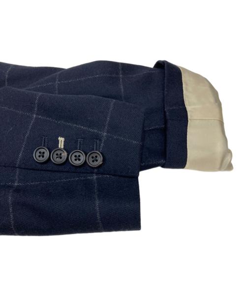 Paul Smith COLLECTION（ポールスミス コレクション）Paul Smith COLLECTION (ポールスミス コレクション) 薔薇ウィンドペンウール2Bジャケット ネイビー サイズ:ＸＬの古着・服飾アイテム