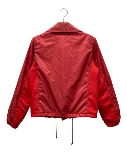GANRYU（ガンリュウ）GANRYU (ガンリュウ) エステルクロス×ナイロンタフタ ダブルライダースジャケット レッド サイズ:Ｌの古着・服飾アイテム