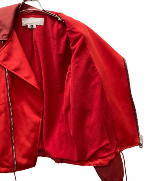 GANRYU（ガンリュウ）GANRYU (ガンリュウ) エステルクロス×ナイロンタフタ ダブルライダースジャケット レッド サイズ:Ｌの古着・服飾アイテム