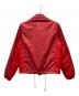 GANRYU (ガンリュウ) エステルクロス×ナイロンタフタ ダブルライダースジャケット レッド サイズ:Ｌ：11000円