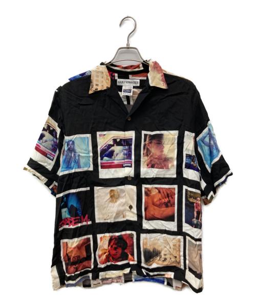 WACKO MARIA（ワコマリア）WACKO MARIA (ワコマリア) DAVIDE SORRENTI (ダヴィデ・ソレンティ) SS HAWAIIAN SHIR ホワイト×ブラック サイズ:Ｌの古着・服飾アイテム