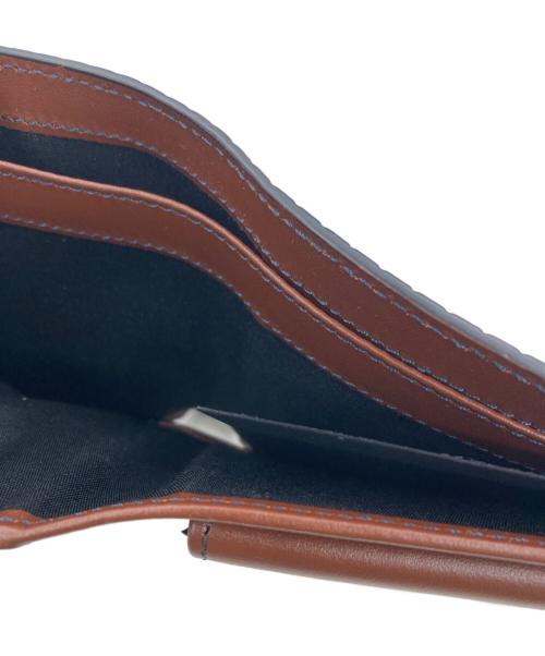 serapian（セラピアン）SERAPIAN (セラピアン) コインポケット付き二つ折り財布 ネイビー 未使用品の古着・服飾アイテム