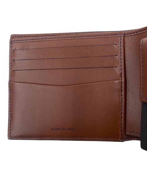 serapian（セラピアン）SERAPIAN (セラピアン) コインポケット付き二つ折り財布 ネイビー 未使用品の古着・服飾アイテム