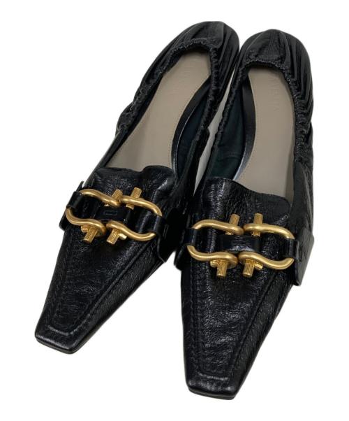 BOTTEGA VENETA（ボッテガベネタ）BOTTEGA VENETA (ボッテガベネタ) BVマダム スクエアトゥ ルイヒール パンプス ブラック サイズ:39 未使用品の古着・服飾アイテム