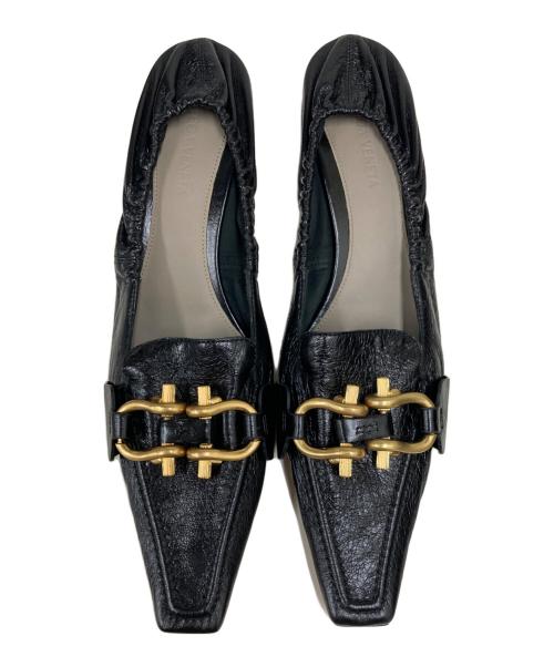 BOTTEGA VENETA（ボッテガベネタ）BOTTEGA VENETA (ボッテガベネタ) BVマダム スクエアトゥ ルイヒール パンプス ブラック サイズ:39 未使用品の古着・服飾アイテム