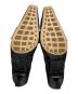 中古・古着 BOTTEGA VENETA (ボッテガベネタ) BVマダム スクエアトゥ ルイヒール パンプス ブラック サイズ:39 未使用品：20000円