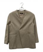 STUNNING LUREスタニングルアー）の古着「ボンディングカラーレスジャケット」｜カーキ