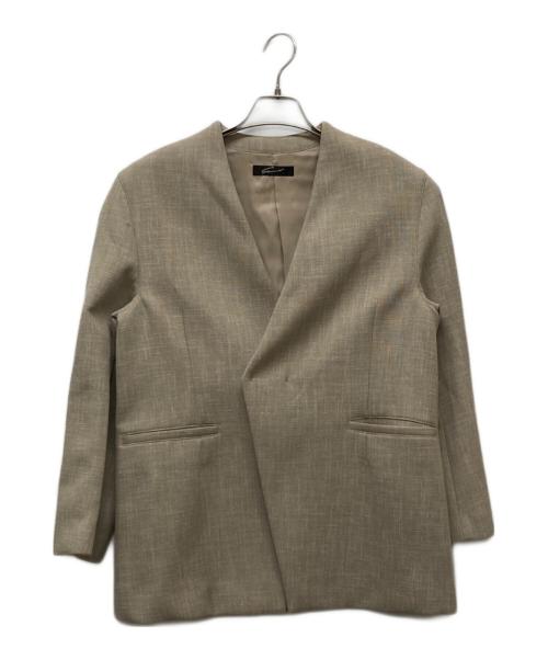 STUNNING LURE（スタニングルアー）STUNNING LURE (スタニングルアー) ボンディングカラーレスジャケット カーキ サイズ:ＸＳの古着・服飾アイテム